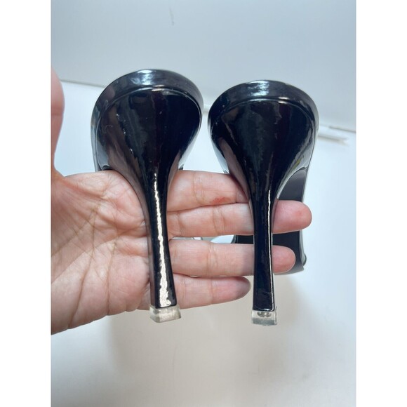 Black Suede Studio Slide Mule Heels In Black Sz 40=US 9 New - Picture 8 of 12